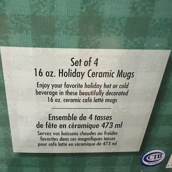 Retro Set of 4 Tall Mugs & Matching 4 Dessert Plates - Picture 15 of 15